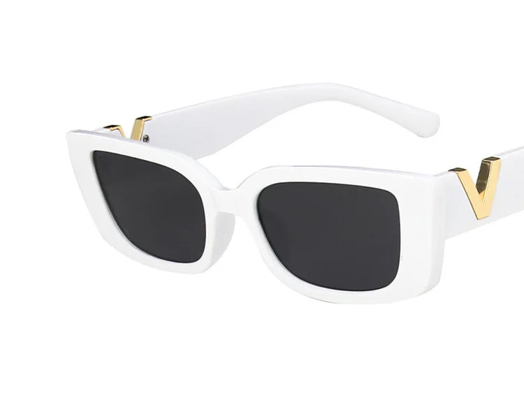 Lunettes de Soleil Femme – Monture Rectangulaire Vintage, UV400