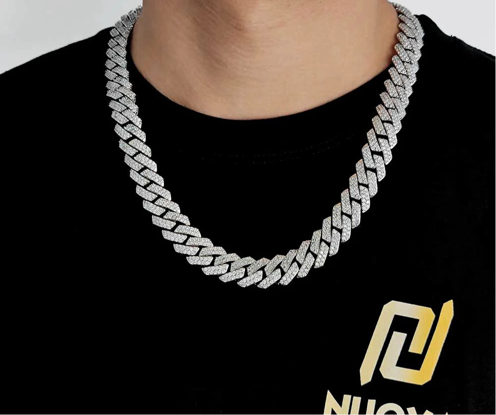 Chaîne Homme Miami Cuban 18K – Style Hip-Hop et Party