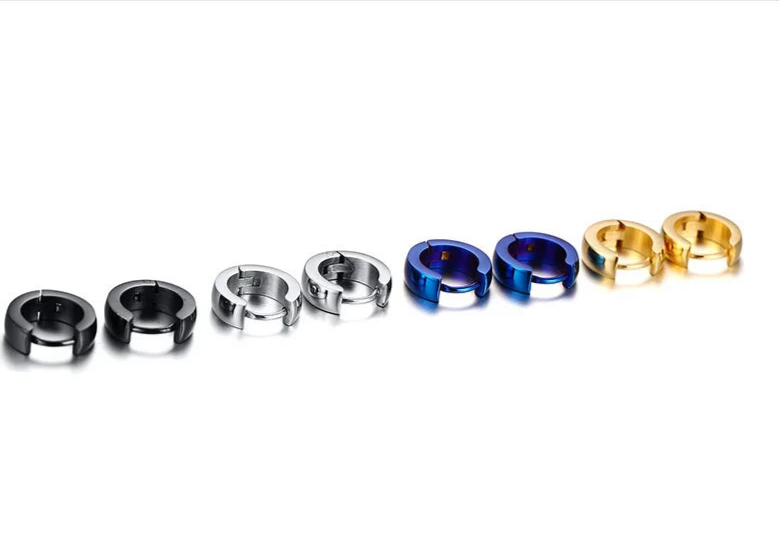 Créoles VNOX en acier inoxydable – Boucles d’oreilles hommes