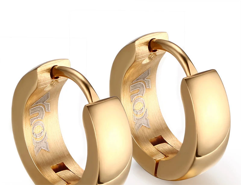Créoles VNOX en acier inoxydable – Boucles d’oreilles hommes