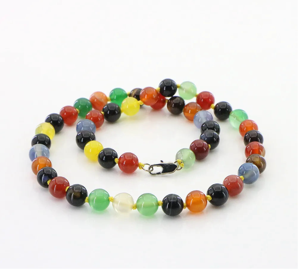 Collier Bohème Pierres Naturelles Multicolores