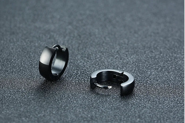 Créoles VNOX en acier inoxydable – Boucles d’oreilles hommes
