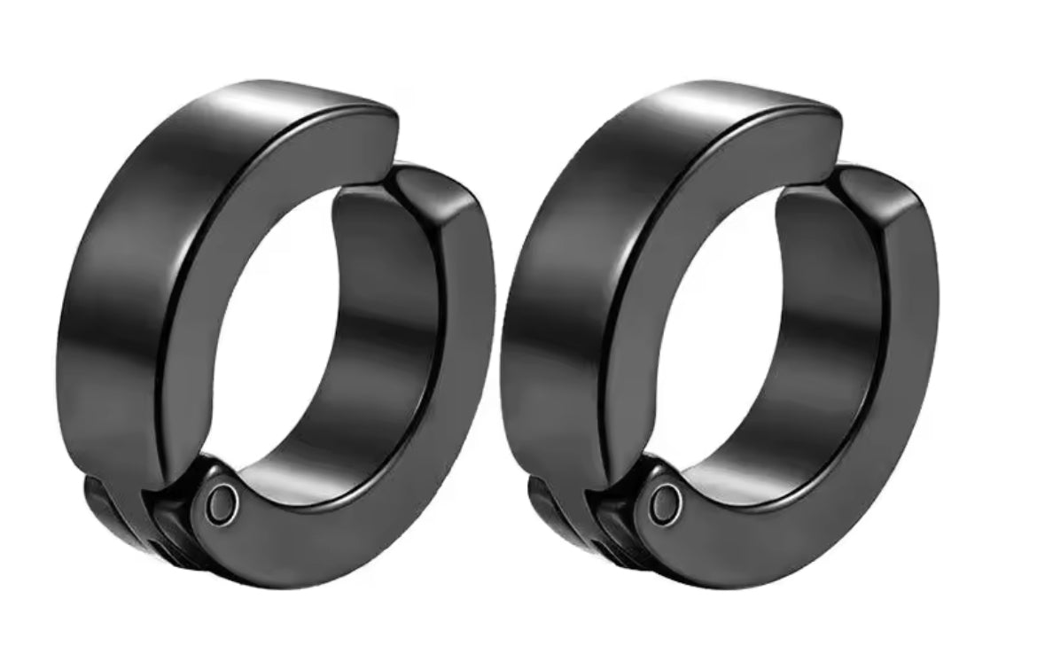 Pendientes magnéticos unisex de clip sin perforación en acero inoxidable