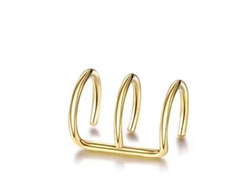 Boucles d’Oreilles Anneaux Argent 925 à Doubles Chaînes – Style Moderne et Minimaliste