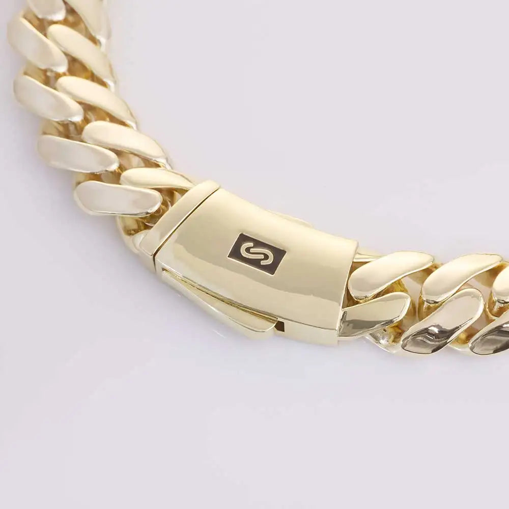 Bijoux homme chaîne cubaine plaqué or tendance