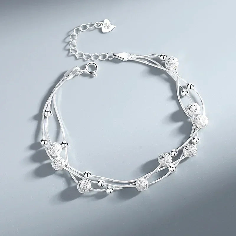 Bracelet jonc argent poli simple et moderne pour femme