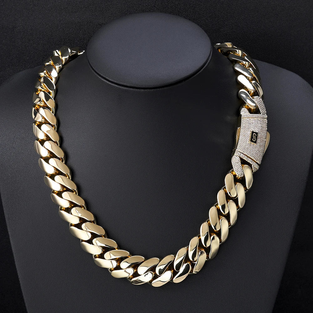 Chaîne Gourmette Cubaine Plaqué Or 14 Carats et Bracelet-Collier et bracelet-Héritage Chic -Heritage Chic