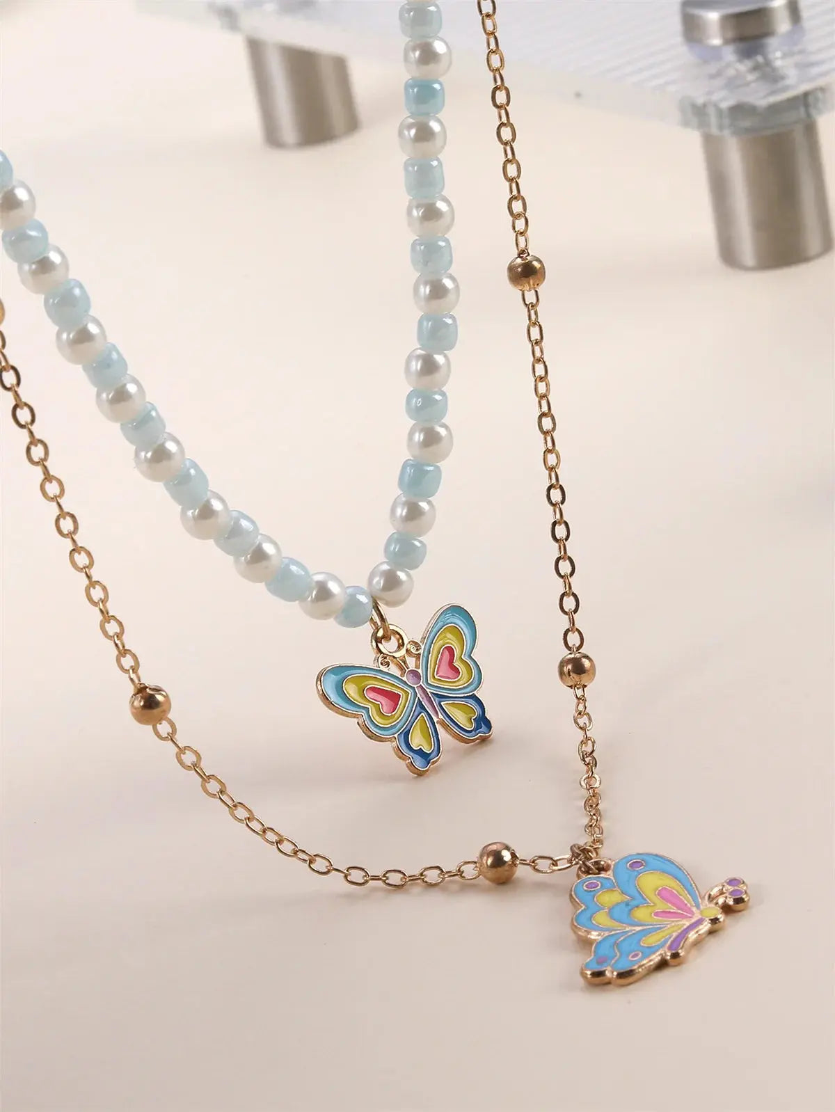 Collier fantaisie fille perles bohème chic