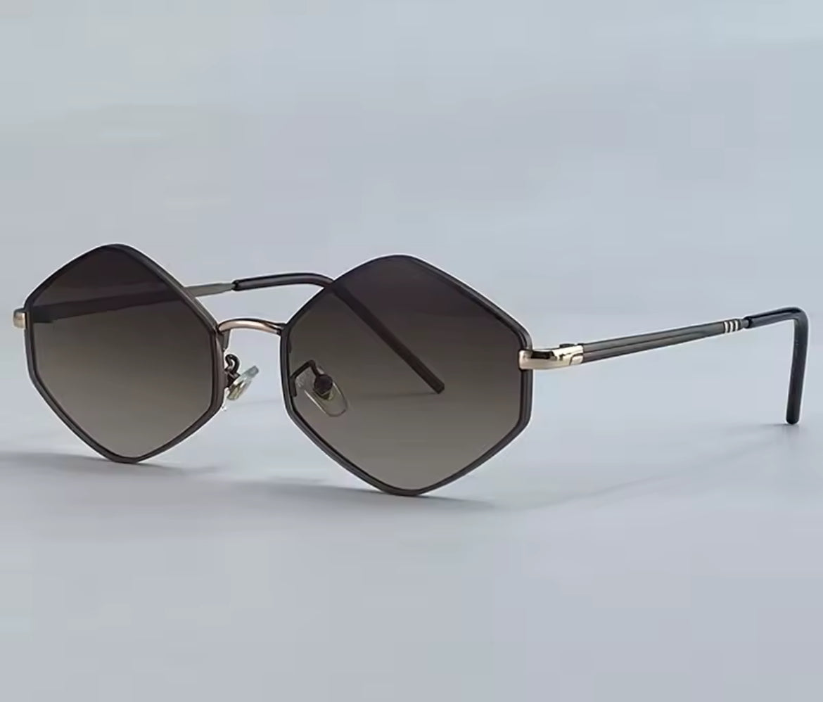 Lunettes Steampunk Femme 2025 Hexagonales Métal