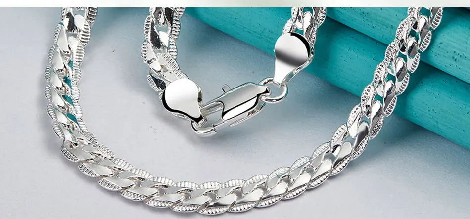 925 Silver Chain, Unisex, Elegant Wedding and Fashion Gift