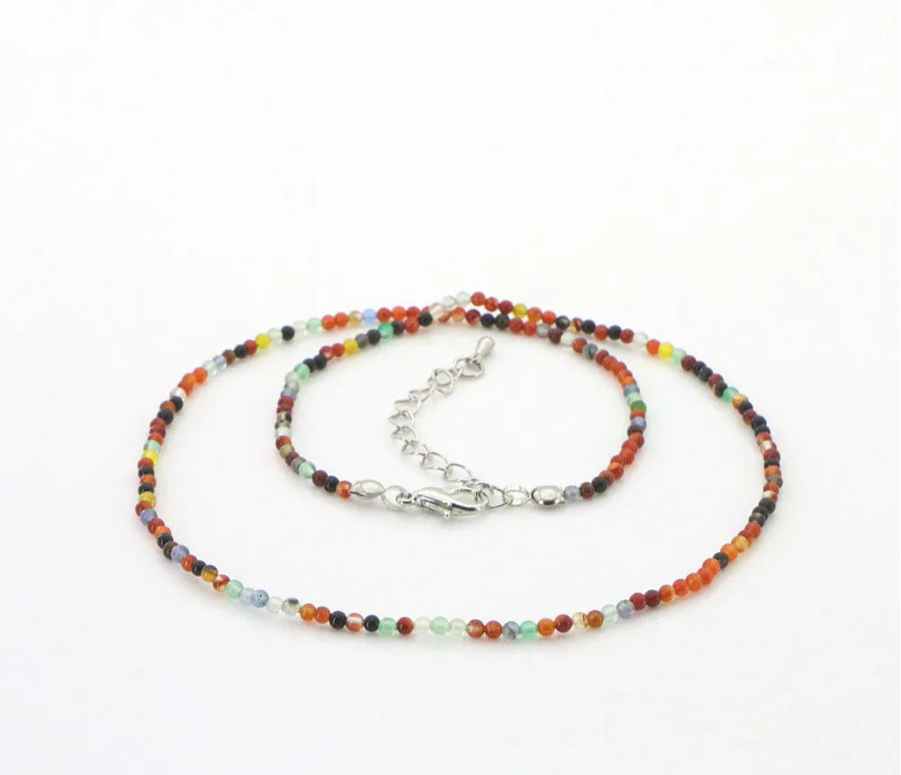 Collier Bohème Pierres Naturelles Multicolores