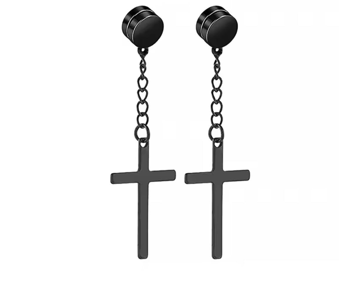 Pendientes magnéticos unisex de clip sin perforación en acero inoxidable