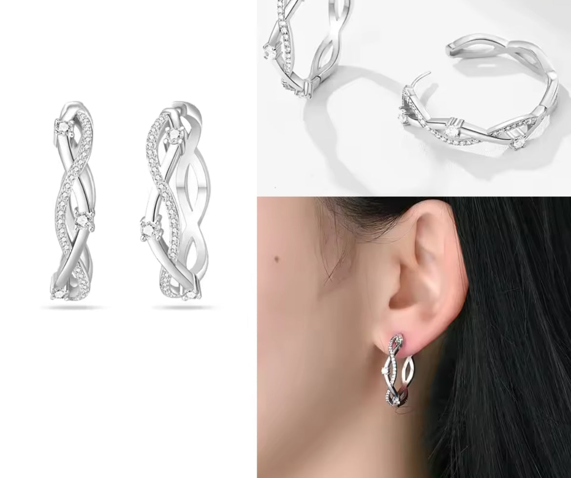 Boucles d’Oreilles Cœur en Argent 925 Certifié – Zircon Coloré Élégant 2025