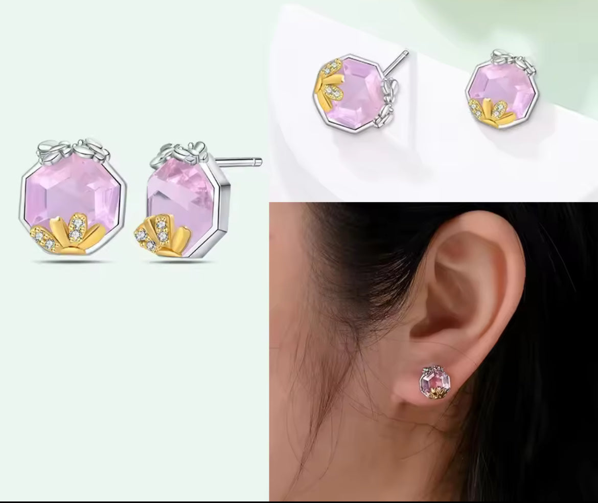 Boucles d’Oreilles Cœur en Argent 925 Certifié – Zircon Coloré Élégant 2025