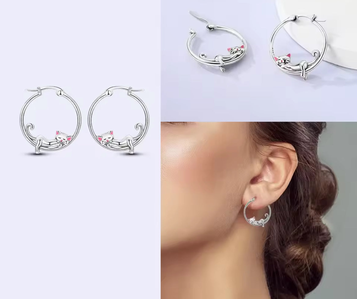Boucles d’Oreilles Cœur en Argent 925 Certifié – Zircon Coloré Élégant 2025