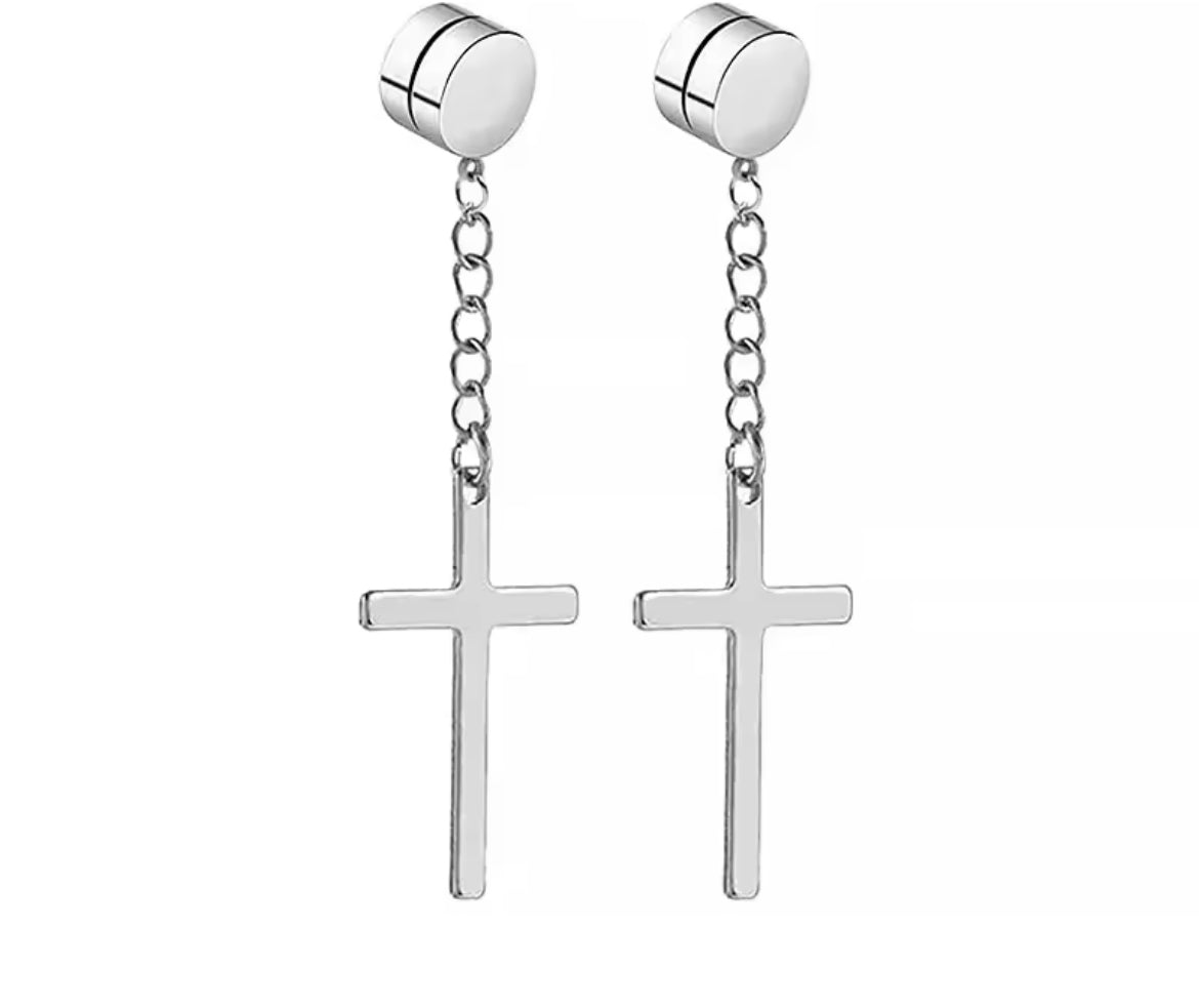 Pendientes magnéticos unisex de clip sin perforación en acero inoxidable