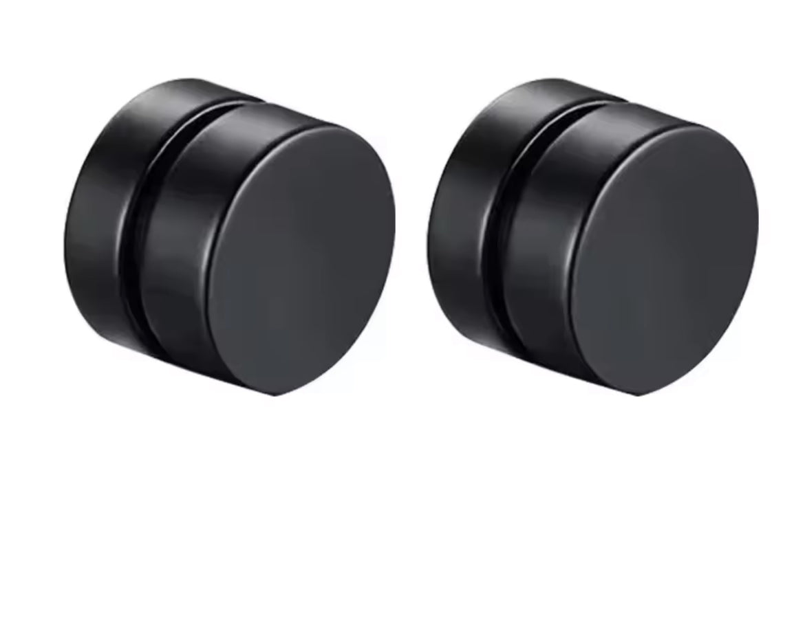 Pendientes magnéticos unisex de clip sin perforación en acero inoxidable