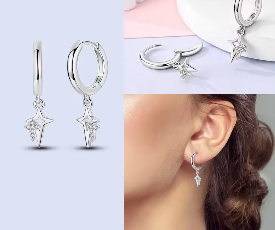 Boucles d’Oreilles Cœur en Argent 925 Certifié – Zircon Coloré Élégant 2025