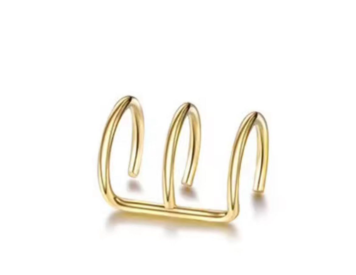 Boucles d’Oreilles Cercle Doré et Zircon AAA Brillants pour Femme