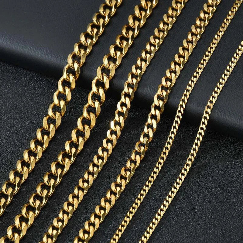 Collier Chaîne Classique en Acier Inoxydable Pour Hommes et Femmes
