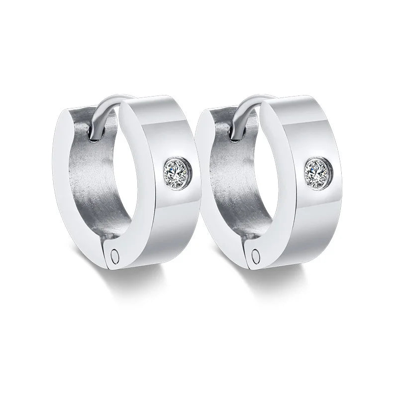 Créoles VNOX en acier inoxydable – Boucles d’oreilles hommes