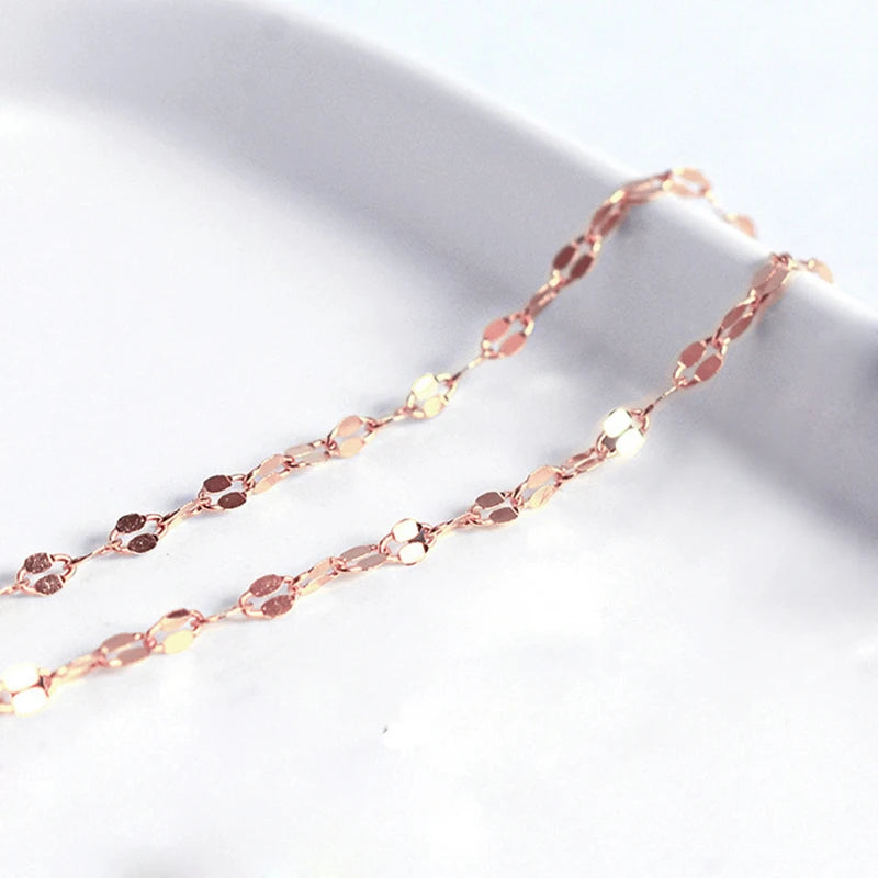 Collier chaîne ondulée en acier inoxydable – Finition dorée, style clavicule