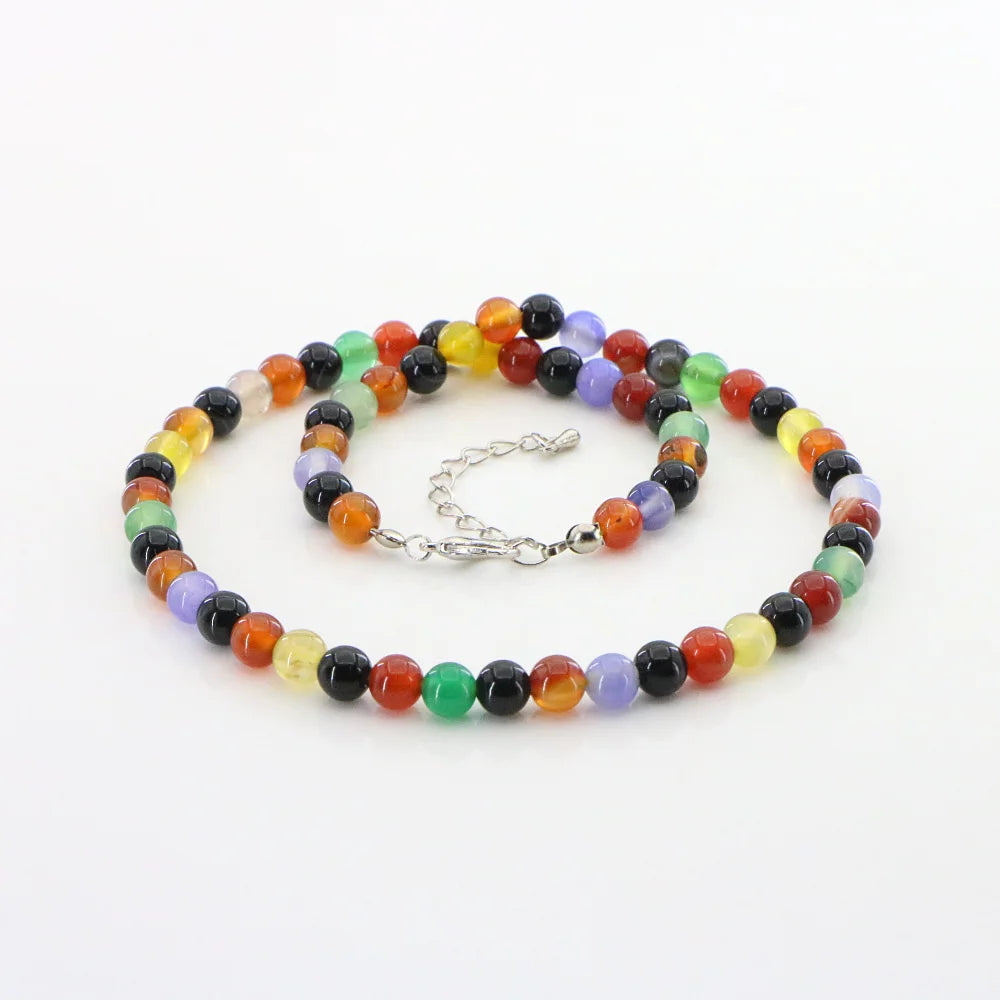 Collier Bohème Pierres Naturelles Multicolores
