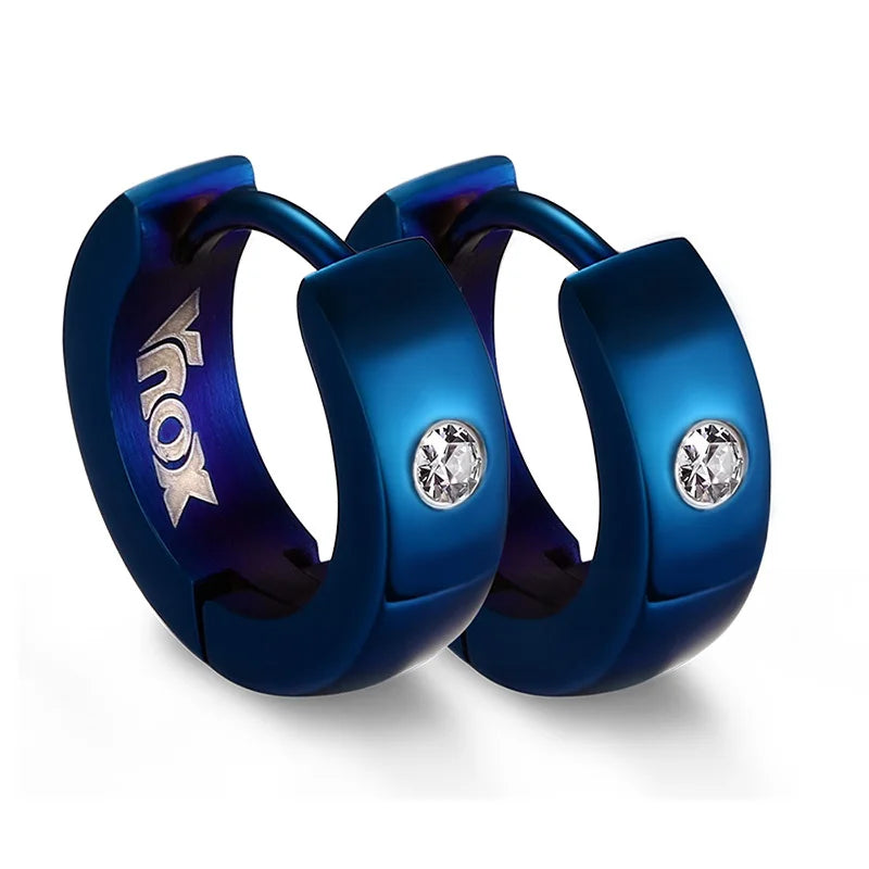 Créoles VNOX en acier inoxydable – Boucles d’oreilles hommes