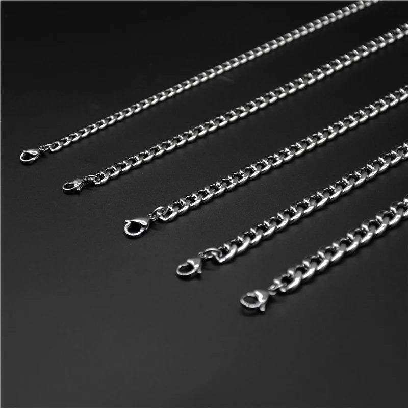 Collier Chaîne Classique en Acier Inoxydable Pour Hommes et Femmes