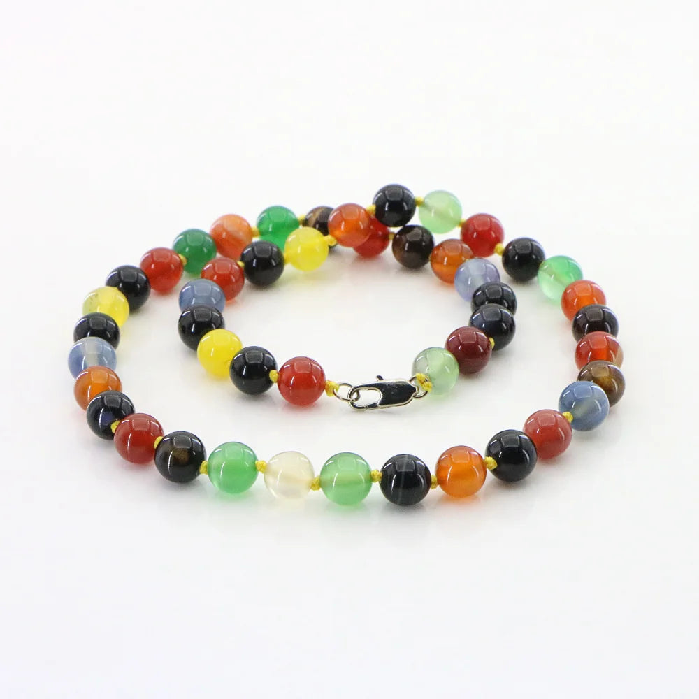 Collier Bohème Pierres Naturelles Multicolores