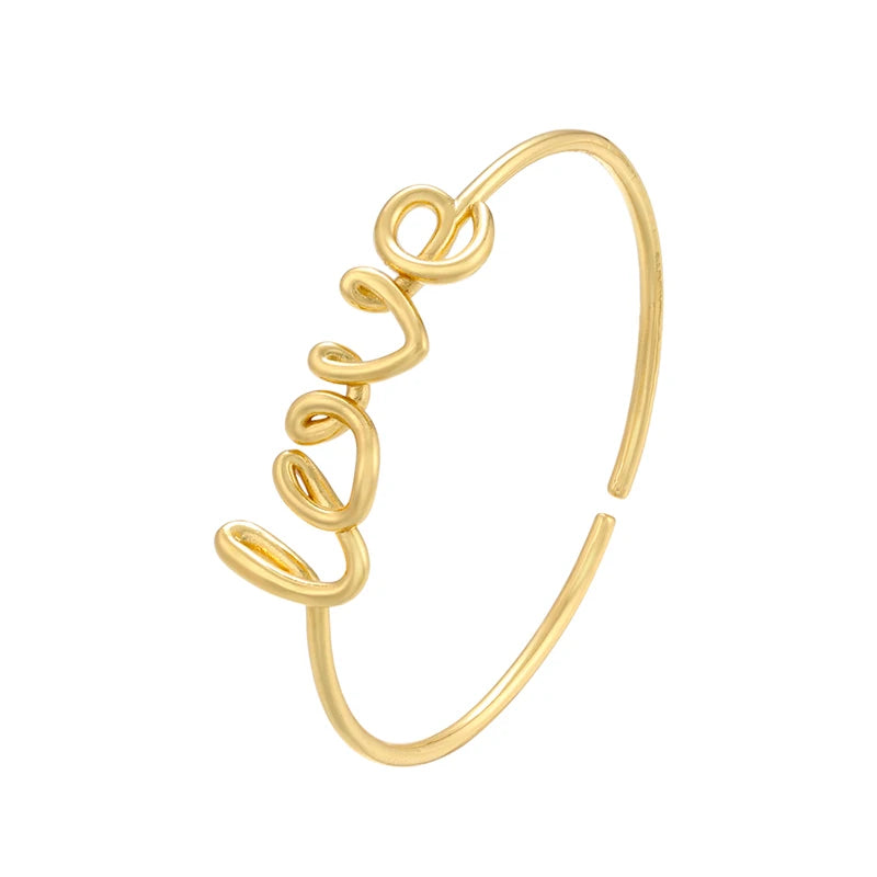 Bracelet Toi et Moi – Bracelet ouvert pour couple, style déclaration d’amour, or et argent