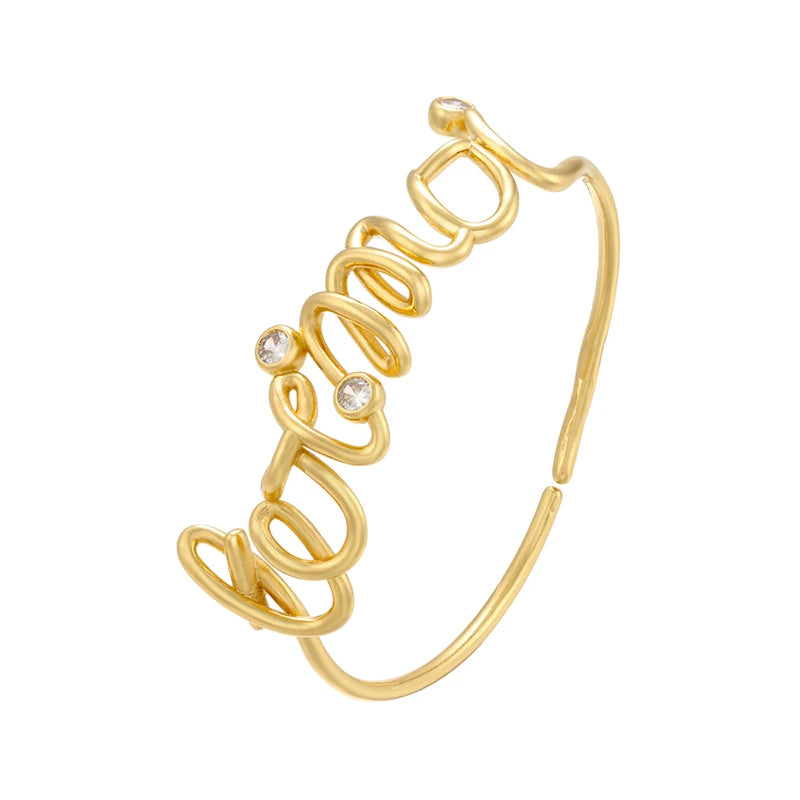 Bracelet Toi et Moi – Bracelet ouvert pour couple, style déclaration d’amour, or et argent