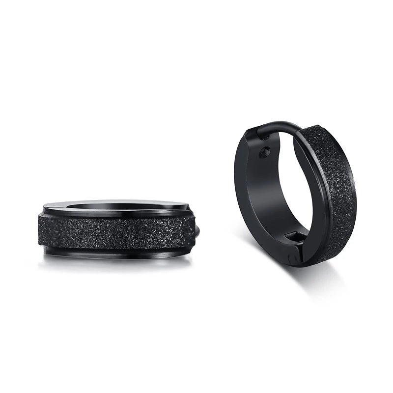 Créoles VNOX en acier inoxydable – Boucles d’oreilles hommes