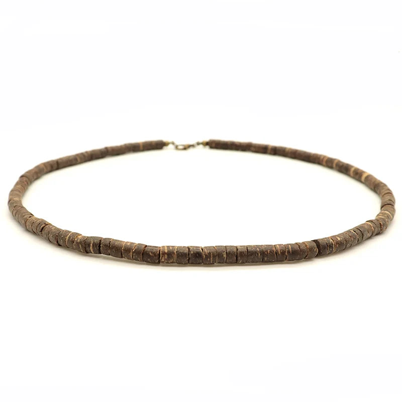 Collar de madera natural para hombre: gargantilla vintage y de meditación