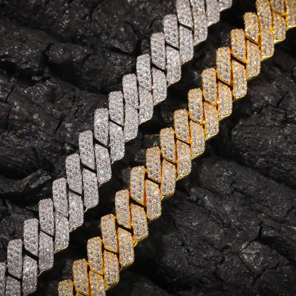 HIp HOP Iced Out 13mm CZ Cuban Link Chain Miami Choker Necklace Bling Men Women Rapper Wholesale Jewelry Heritage Chic