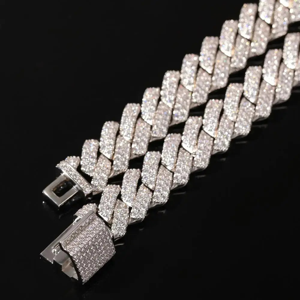 HIp HOP Iced Out 13mm CZ Cuban Link Chain Miami Choker Necklace Bling Men Women Rapper Wholesale Jewelry Heritage Chic