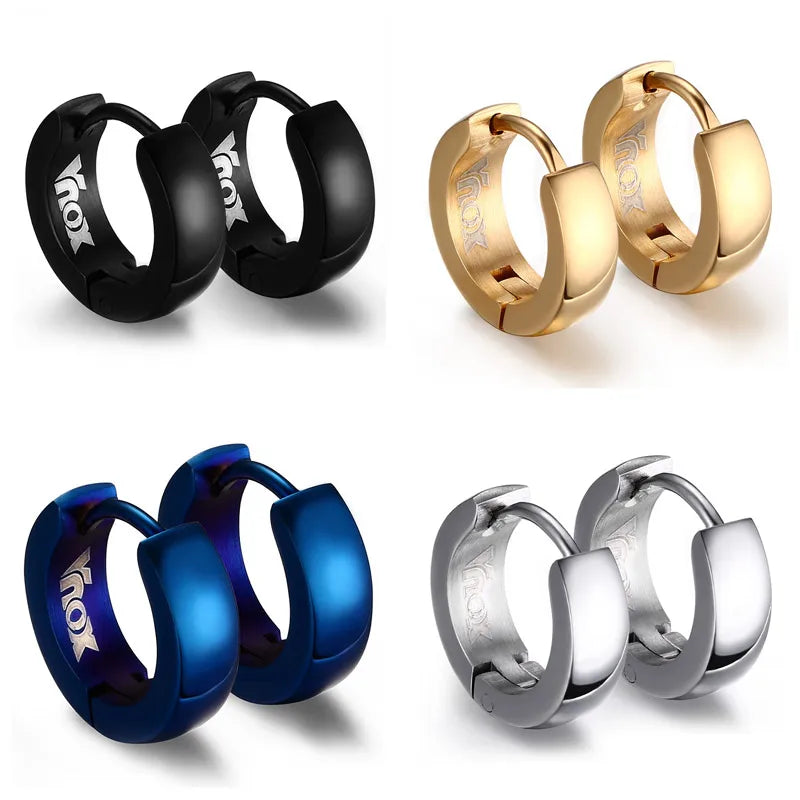 Créoles VNOX en acier inoxydable – Boucles d’oreilles hommes
