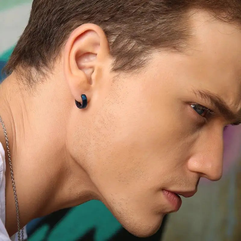 Créoles VNOX en acier inoxydable – Boucles d’oreilles hommes