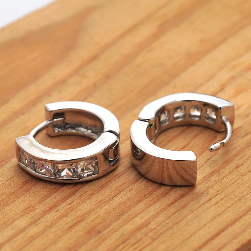 Pendientes de acero inoxidable para hombre - Estilo chic