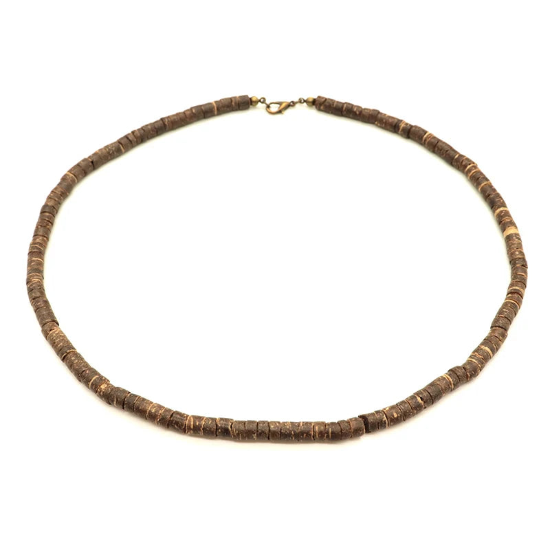 Collar de madera natural para hombre: gargantilla vintage y de meditación