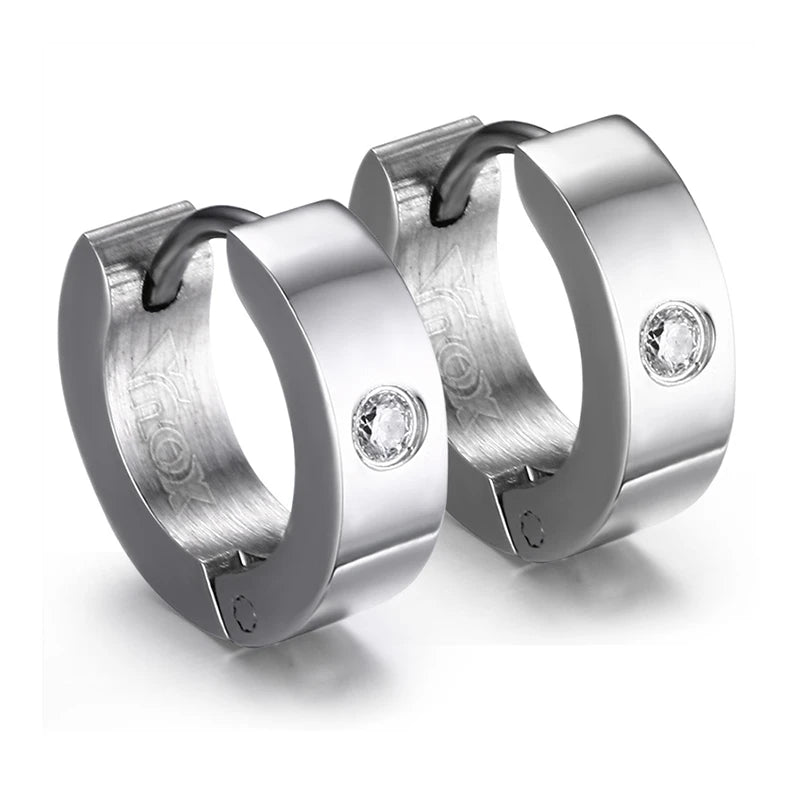 Créoles VNOX en acier inoxydable – Boucles d’oreilles hommes