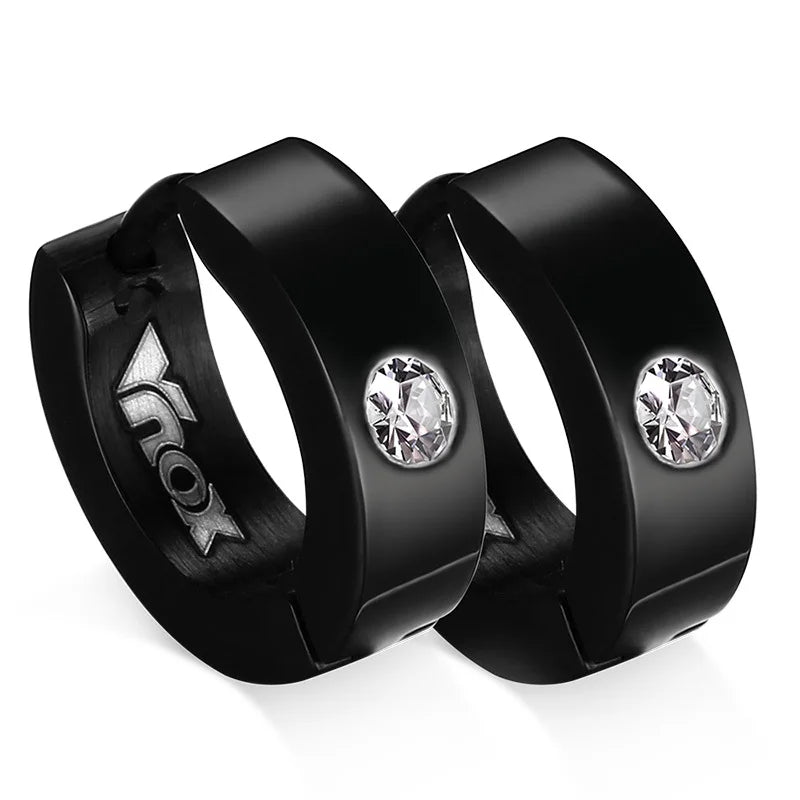 Créoles VNOX en acier inoxydable – Boucles d’oreilles hommes