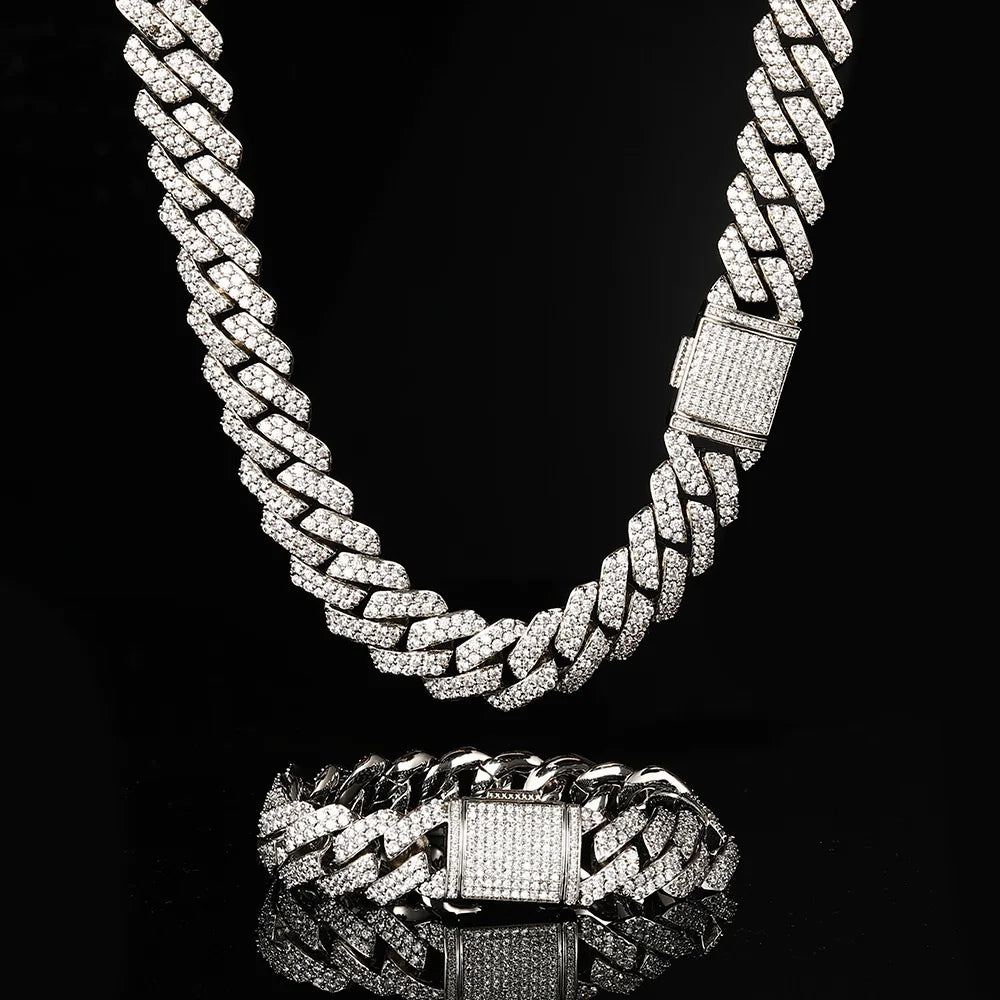 Chaîne Homme Miami Cuban 18K – Style Hip-Hop et Party