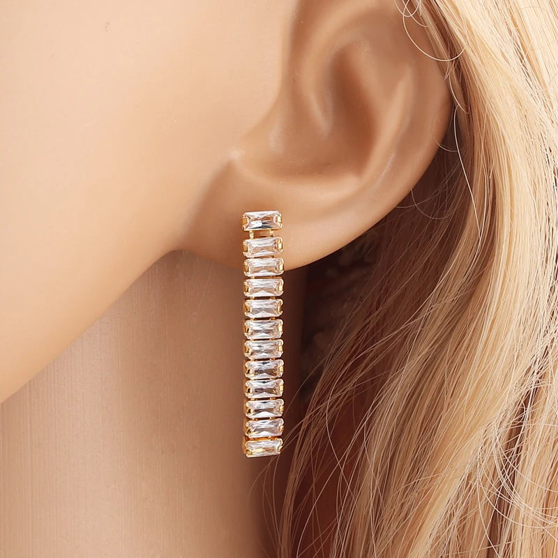 Ensemble Collier et Boucles Zircon Choker Cubique Femme