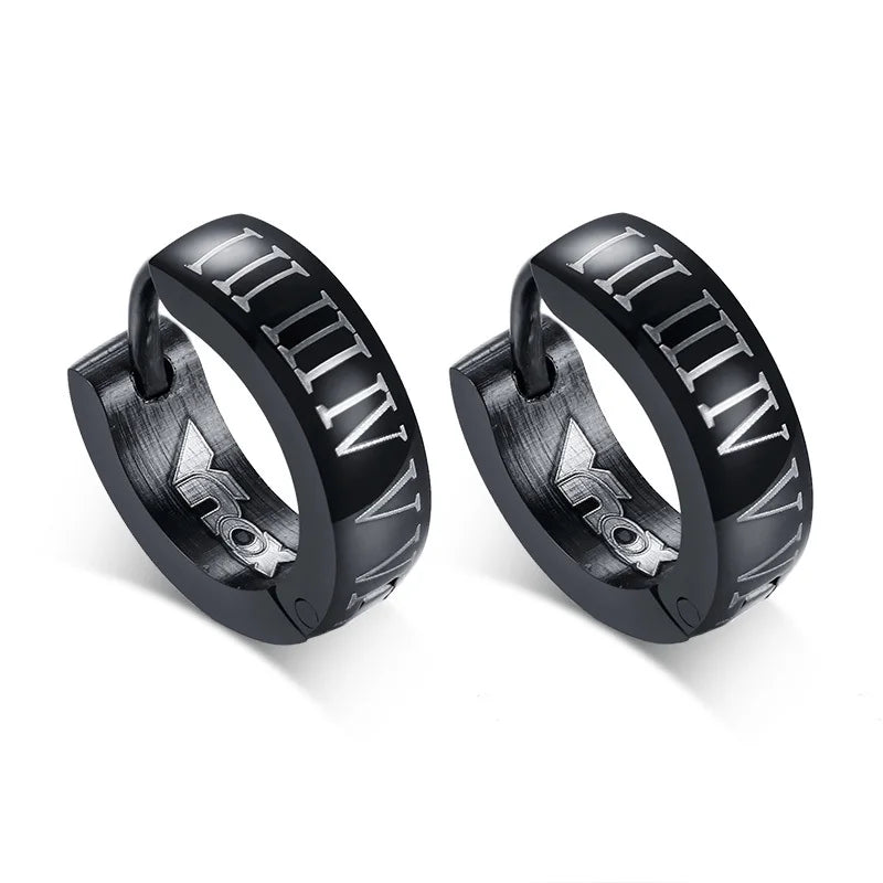 Créoles VNOX en acier inoxydable – Boucles d’oreilles hommes