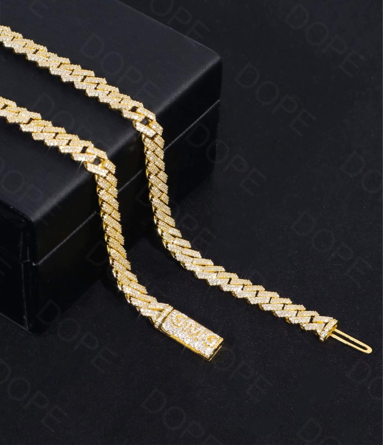 Chaîne Cubaine Luxe 10mm – Argent 925 et Moissanite