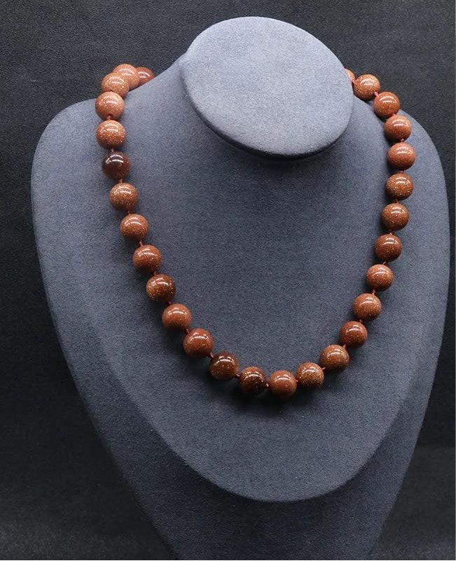 Collier Pierres Naturelles unisexe, Énergie et Élégance