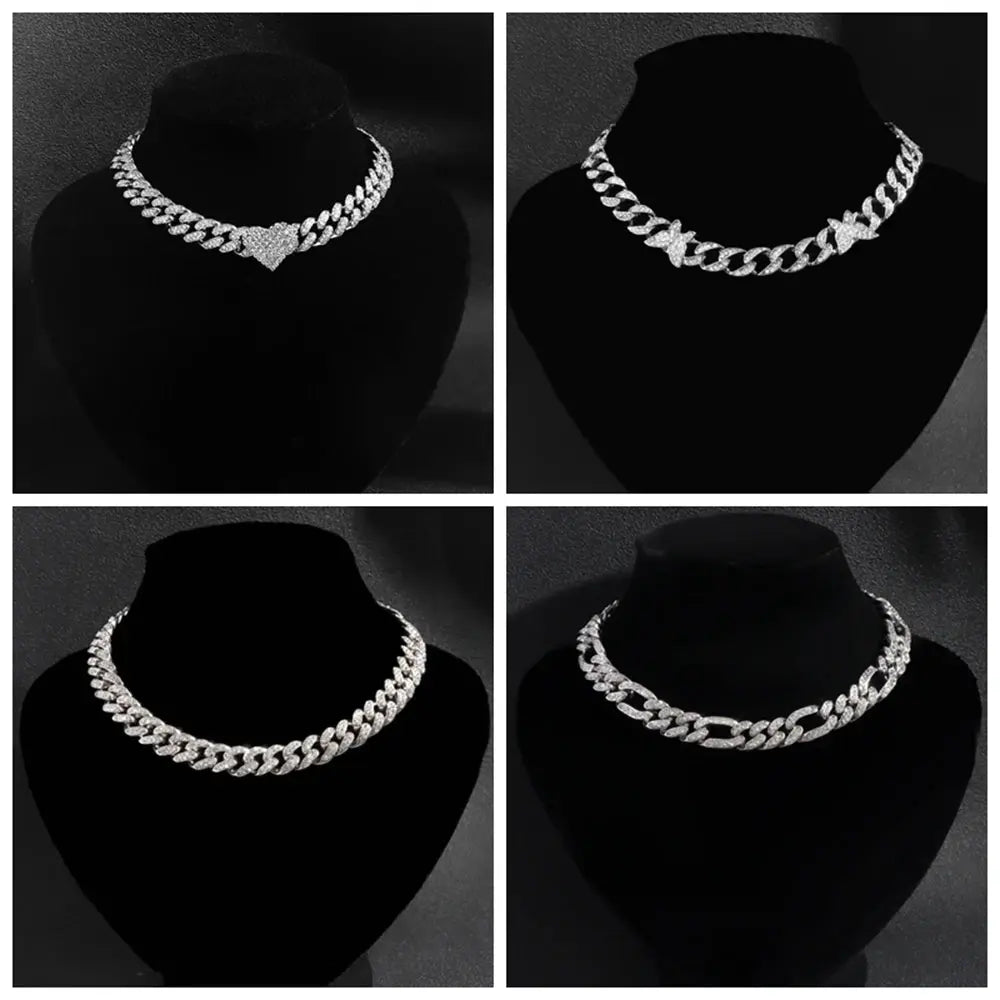 Collier cubain bling femme pour soirées et mode urbaine
