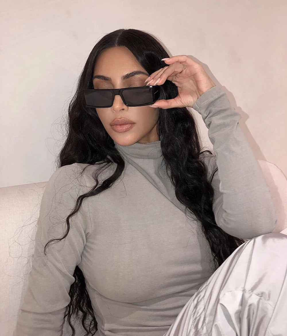 Lunettes Carrées Femme Foncé Verres Sans Bord Dorés | Héritage Chic-Lunette de soleil-Héritage Chic -Heritage Chic