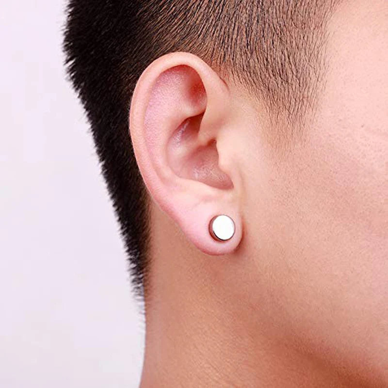 Boucles d’oreilles croix homme – Lot de 2 à 24 pièces en acier inoxydable